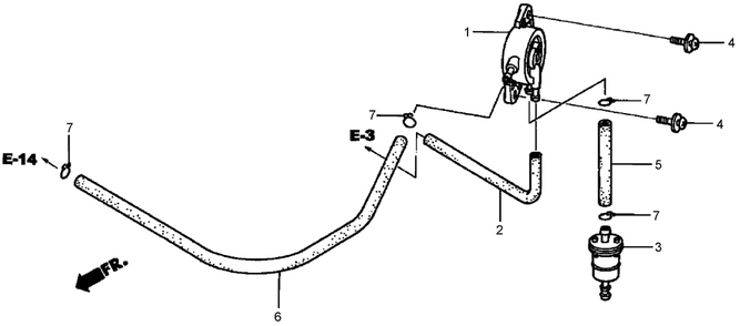 Part Location Diagram of 16700-ZL8-013 Lawn Boy FUEL PUMP Assembly